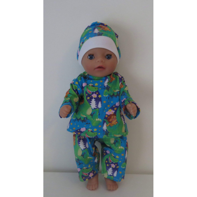 pyjama dino baby born little 36cm