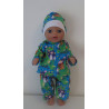 pyjama dino baby born little 36cm