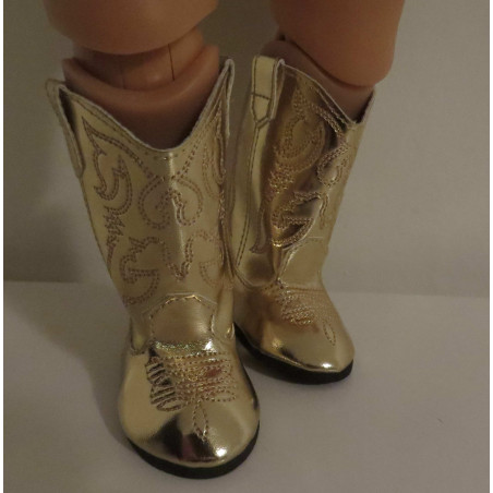 cowboy laarzen goud  baby born 43cm