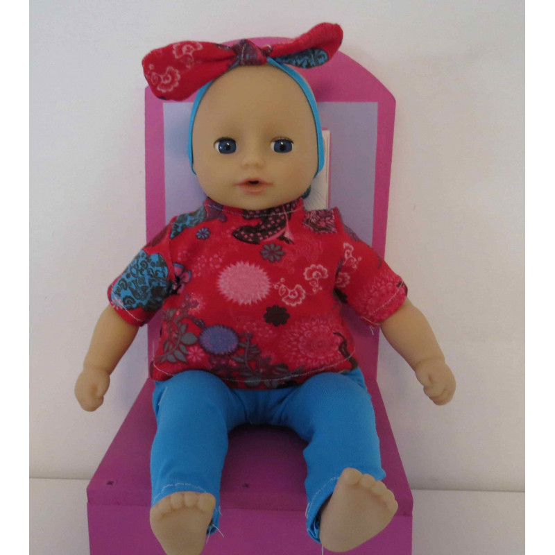 kleding setje rood mini baby annabell 30cm