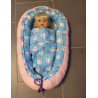 poppennestje blauw kat met roze baby born 43cm