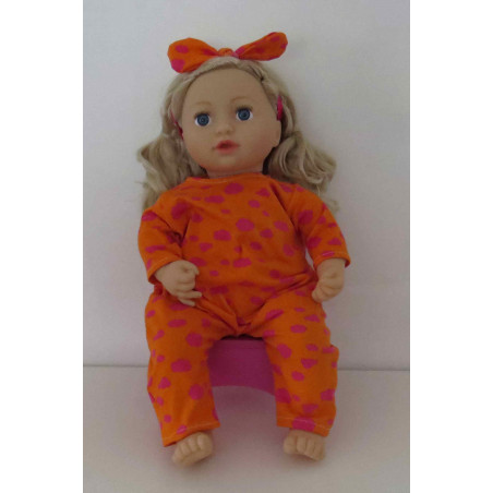 slobpak oranje wolken hard roze baby annabell 43cm