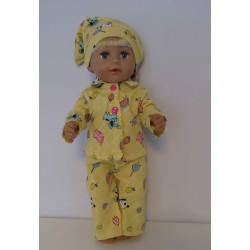 pyjama geel baby born 43cm