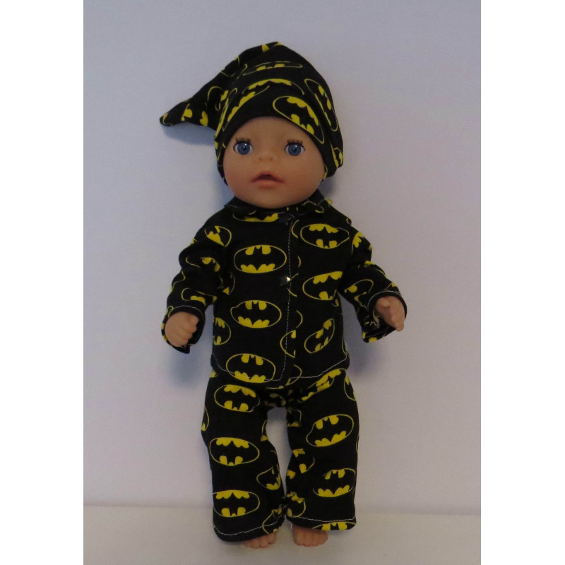 pyjama batman baby born little 36cm