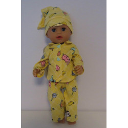 pyjama geel baby born little 36cm