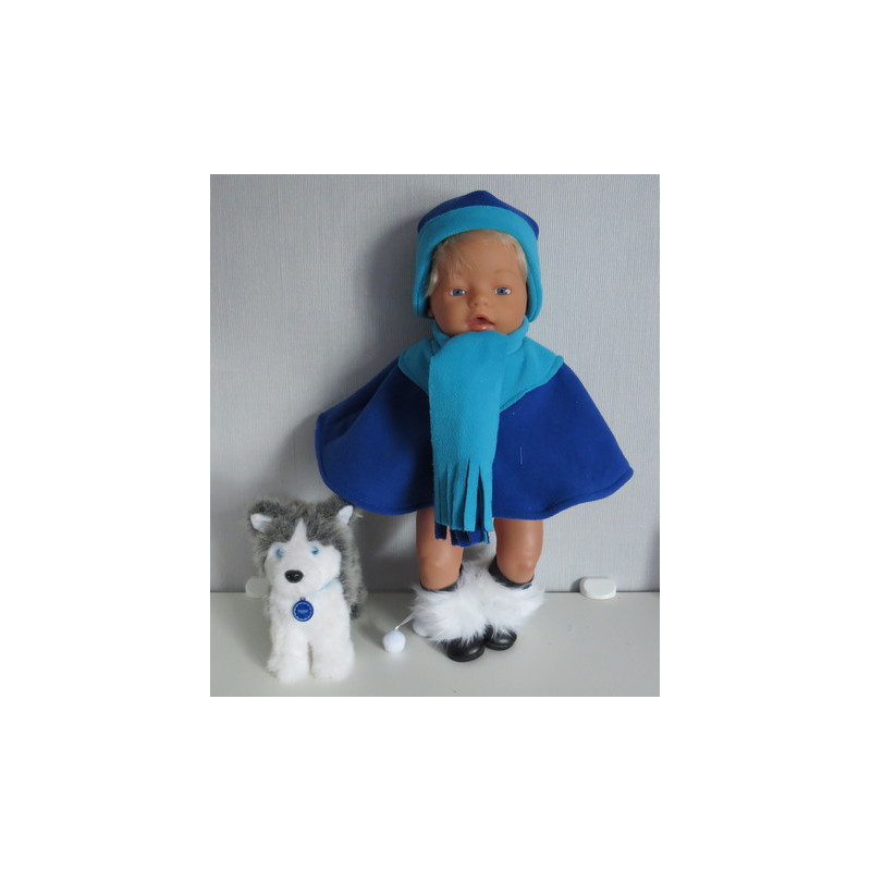 poncho blauw baby born 43cm