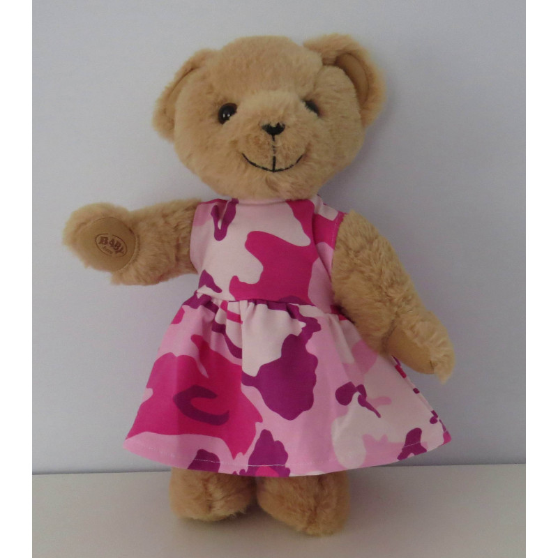 jurk roze leger print zonder mouwen baby born beer 36cm