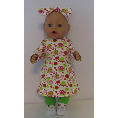 herfstjurk setje slak baby born 43cm