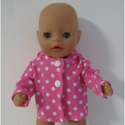 jas roze polka dots baby born little 36cm