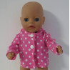 jas roze polka dots baby born little 36cm