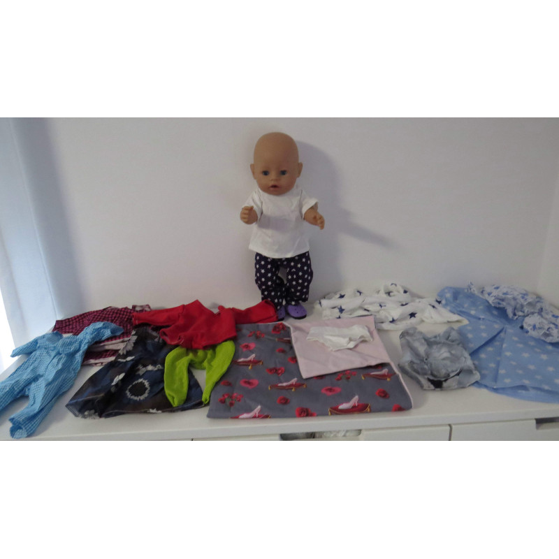 kado set grijs roosjes baby born 43cm