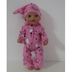 pyjama roze kat baby born little 36cm