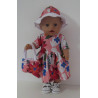 zomerjurk outfitt bloemen baby born 43cm