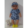 holiday outfitt blauw krokodillen baby born 43cm