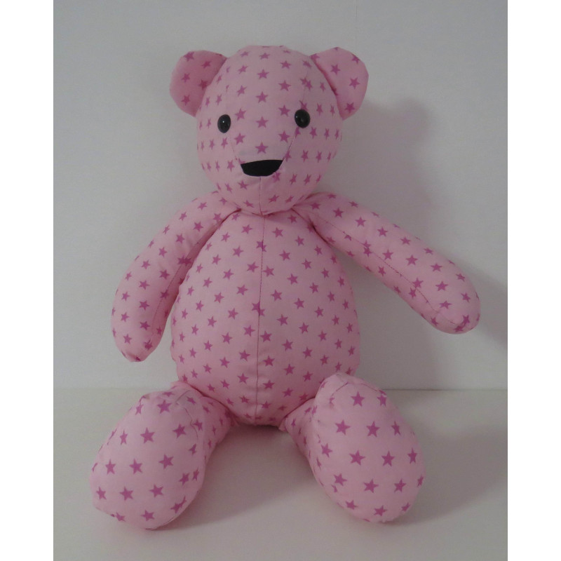 knuffel beer roze sterren 46cm