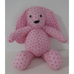 knuffel konijn roze sterren 48cm