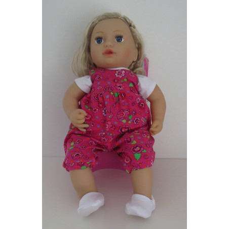 speelpakje hard roze bloemen baby annabell 43cm