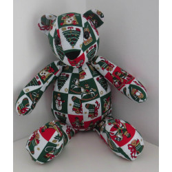 knuffle kerst beer groen 46cm