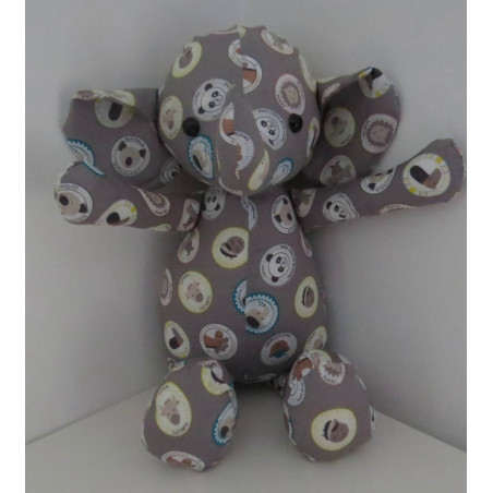 knuffel olifant grijs dieren 36cm