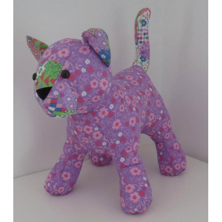 knuffel kat lila 35/25cm