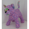 knuffel kat lila 35/25cm