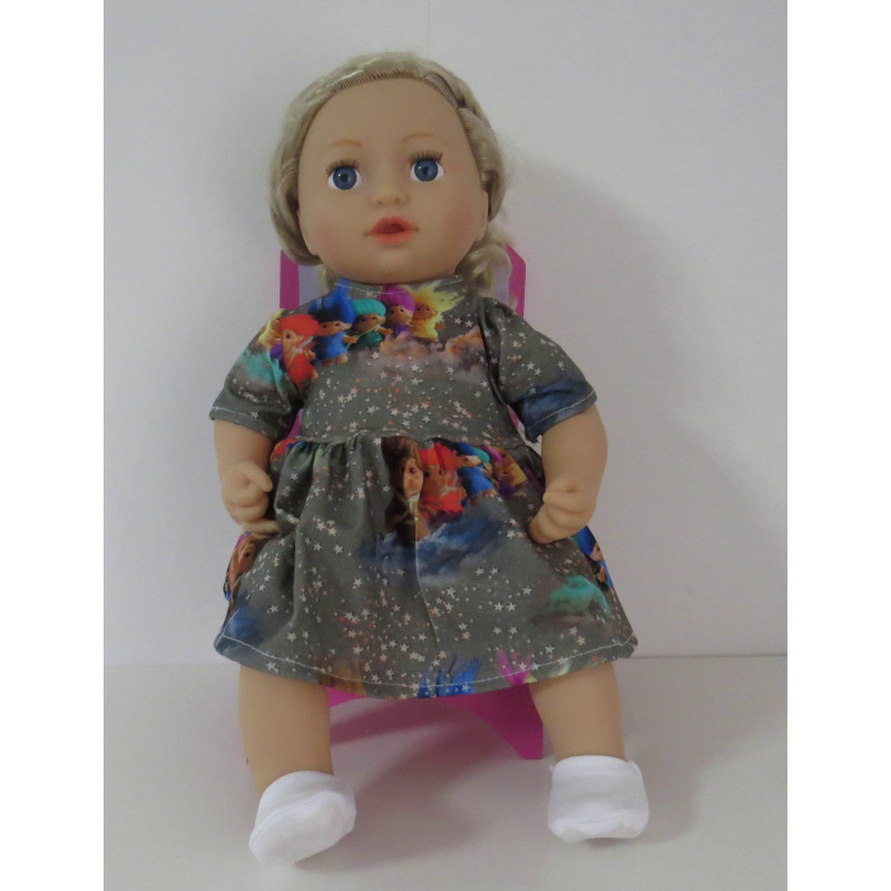 jurk korte mouw trollz baby annabell 43cm