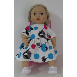 jurk korte mouw zwaluw baby annabell 43cm