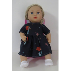 jurk korte mouw zeemirminnen baby annabell 43cm