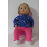 kleding setje blauw hartjes baby annabell 43cm