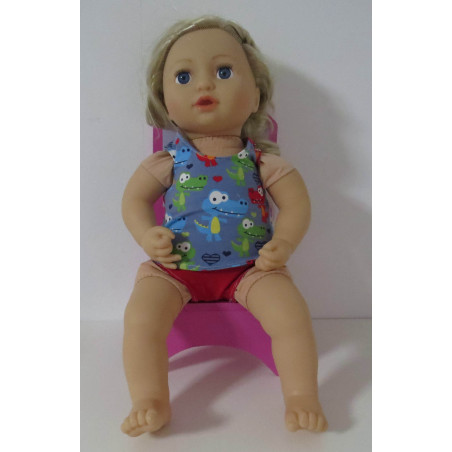 ondergoed setje krokodil baby annabell 43cm