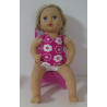 ondergoed setje hard roze bloemen baby annabell 43cm