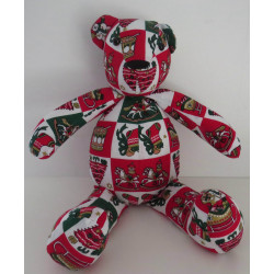 knuffel beer kerst rood 38cm