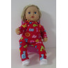 capuchontrui setje rood cijfers baby annabell 43cm