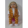 vest setje oker geel bloemen baby annabell 43cm