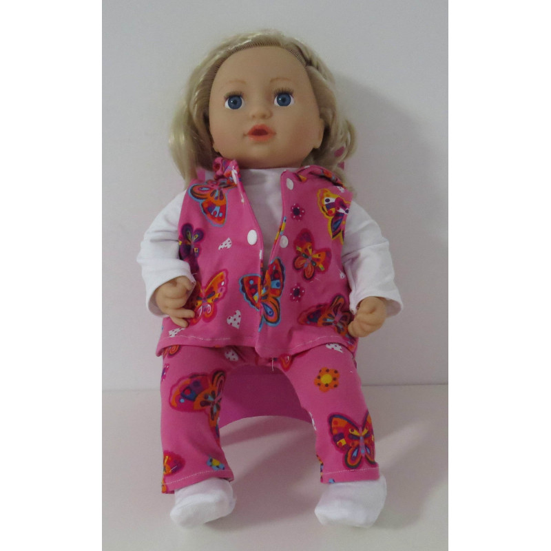 vest setje roze vlinders baby annabell 43cm