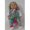 vest setje blauw bloemen baby annabell 43cm