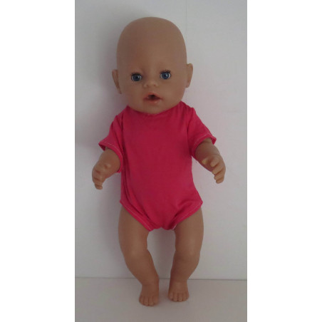 romper korte mouw midden roze baby born 43cm