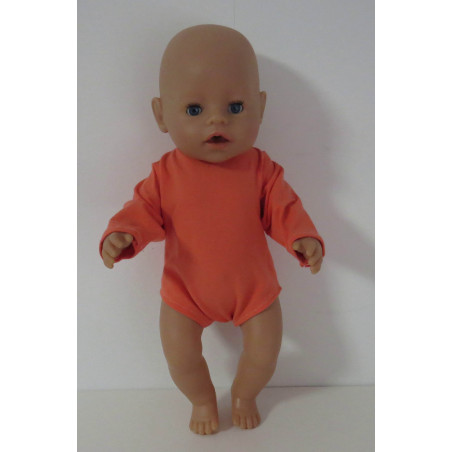 romper lange mouw licht oranje baby born 43cm