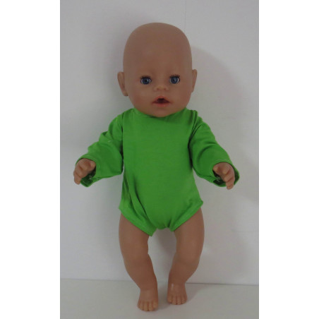 romper lange mouw gras groen baby born 43cm