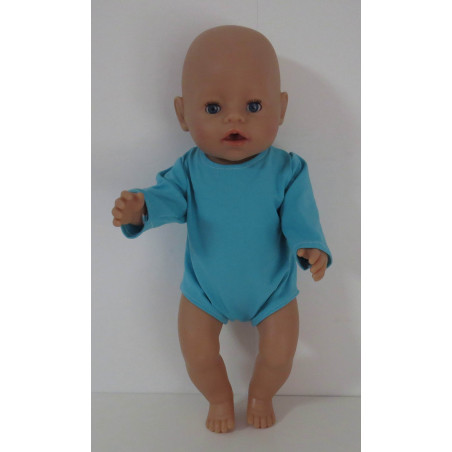 romper lange mouw midden blauw baby born 43cm