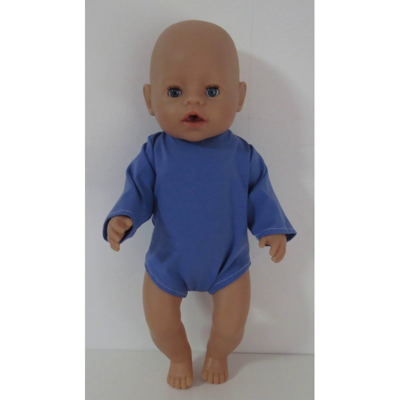 romper lange mouw blauw baby born 43cm