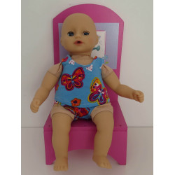 ondergoed setje blauw vlinders mini baby annabell 30cm