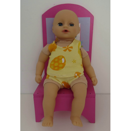 ondergoed setje geel mini baby annabell 30cm