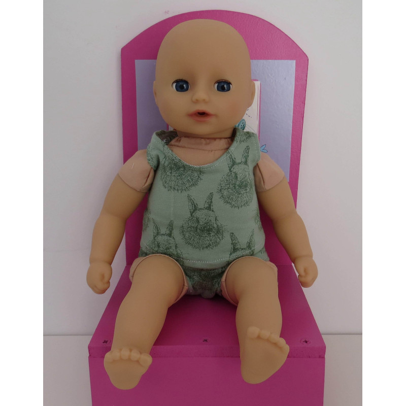 ondergoed setje groen konijn mini baby annabell 30cm