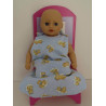 slaapzak blauw beren mini baby annabell 30cm