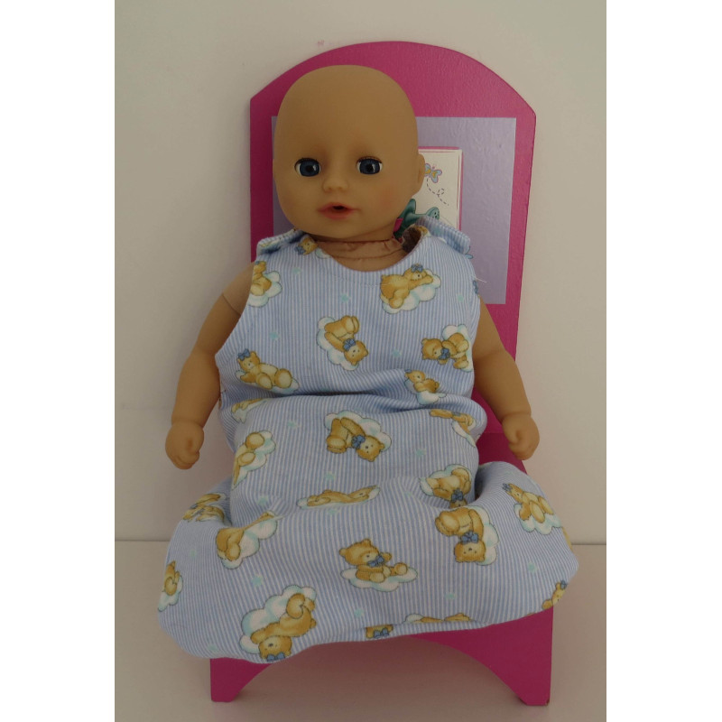 slaapzak gestreept beren mini baby annabell 30cm