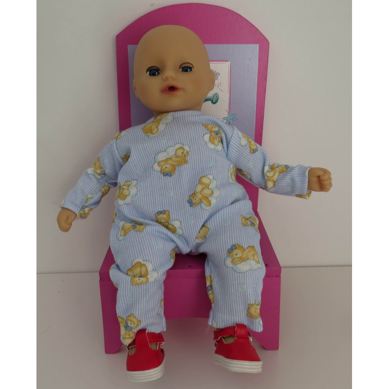 slobpak gestreept beren mini baby annabell 30cm