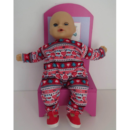 slobpak roze hartjes mini baby annabell 30cm