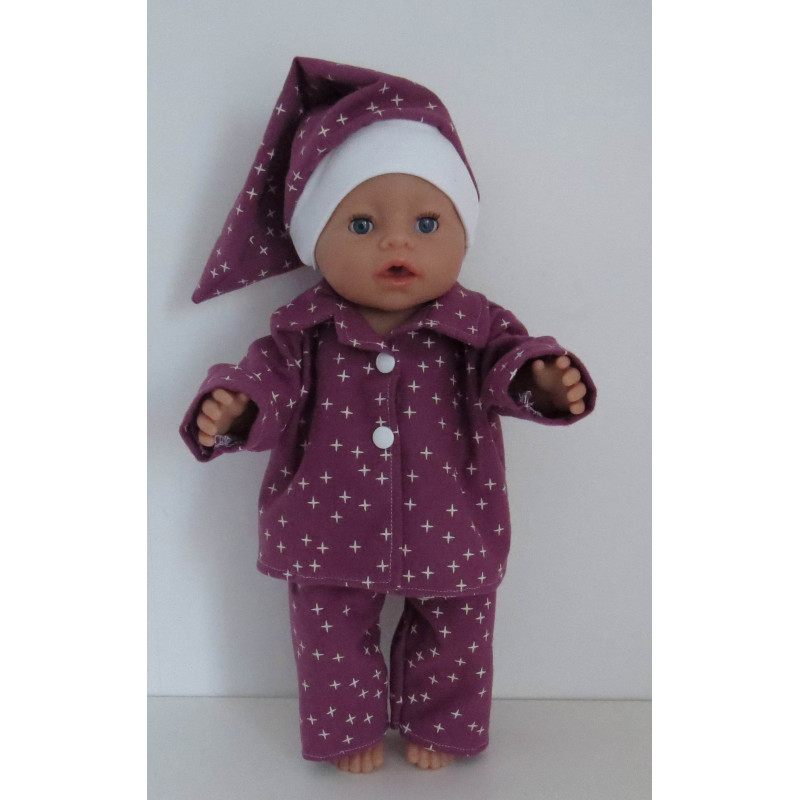 flannelen pyjama baby born 43cm