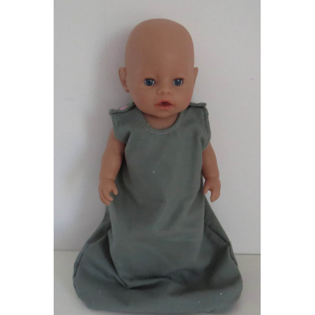 flannelen slaapzak met mint baby born 43cm